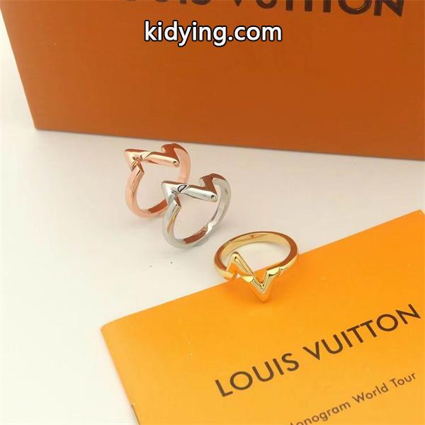 太幅デザイン 立体感豊か ルイヴィトン LOUIS VUITTON モノグラム コピー ゴールド指輪 2025秋冬-0