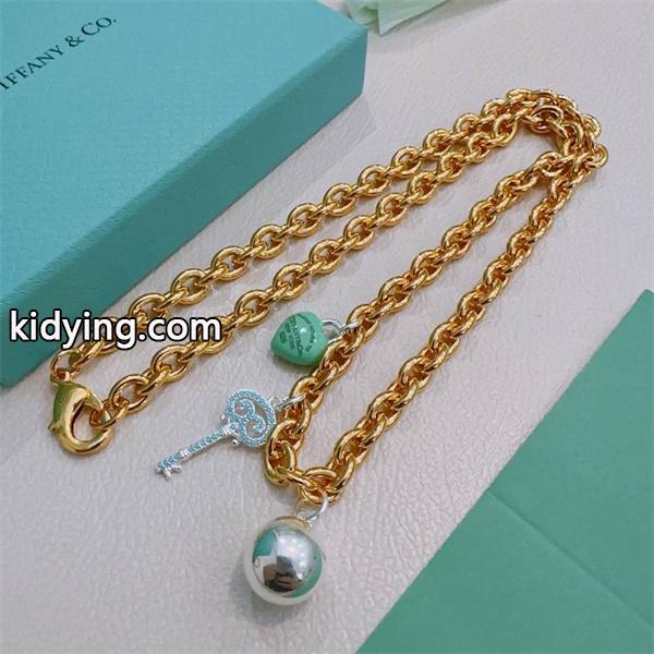 華やか印象 ゴールドトーン チャーム Tiffany&Co ティファニー コピー ネックレス 特別感-0