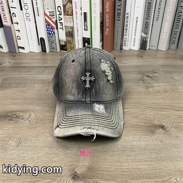 クロムハーツ Chrome Hearts コピー 注目 ダメージ加工 クロスモチーフ キャップ-4