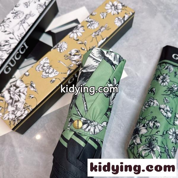 2026新作 GUCCI 激安 グッチ 折りたたみ傘 晴雨兼用 全自動 UVカット99% 軽量 花柄 遮熱 五つ折り ギフトBOX付き-7