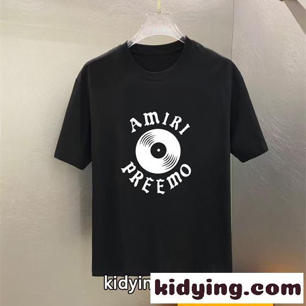 アミリ 偽物 半袖Tシャツプリント 個性派 ストリート インパクト カジュアル 夏トップス AMIRI-0
