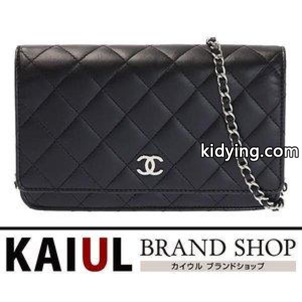 ショルダーバッグ マトラッセ チェーンウォレット ラムスキン ブラック 黒 シルバー金具 A33814 A+ランク :118641:KAIULヤフーショップ - 通販ショッピング-0