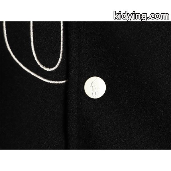 ブラック × ホワイト 刺繍 ベースボールジャケット ポロラルフローレン POLO RALPH LAUREN コピー 秋冬復古デザイン 高品質-6