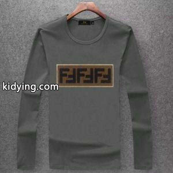 限定セール本物保証カジュアルストレッチロングtシャツフェンディ tシャツ 激安遊び心満載豊富なサイズ展開5色可選-2