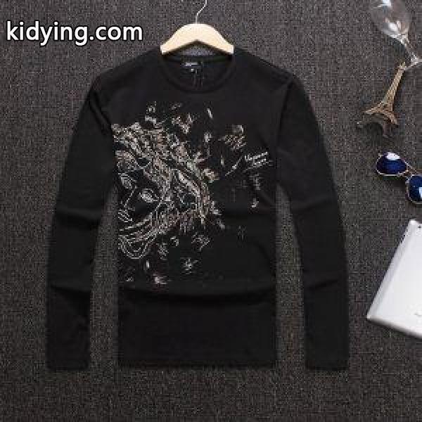 ヴェルサーチ コピーインパクトお洒落度デザイン性tシャツナチュラルカジュアル着回しベーシック男性用tシャツ3色可選-0