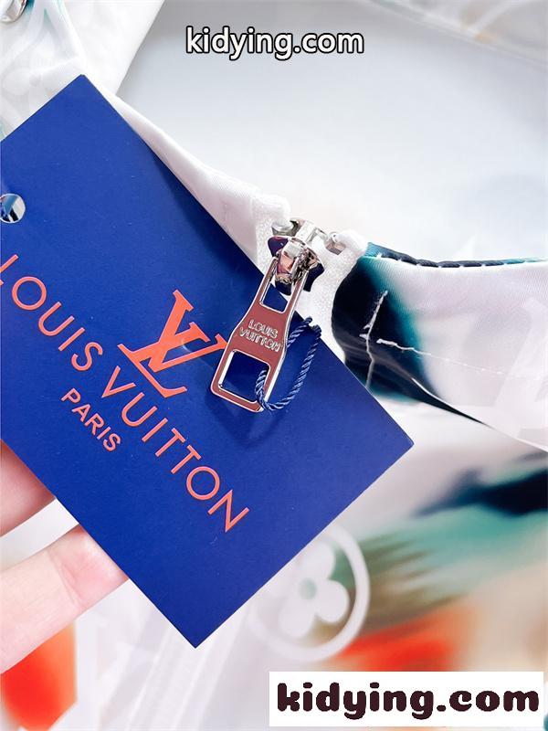 ルイヴィトン 偽物 セットアップ LOUIS VUITTON マルチカラー柄 紫外線対策 軽量 速乾 ビーチ 海水浴-7