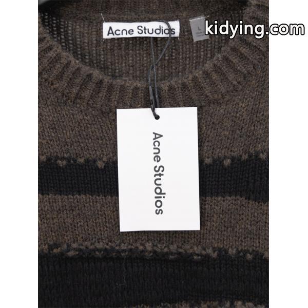 ニット セーター ブラウン 配色デザイン ラフ感 売れ筋 ACNE STUDIO アクネ ストゥディオズ コピー-5