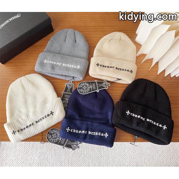 クロムハーツ スーパーコピー クラシックロゴ ニットキャップ クロス刺繍入り CHROME HEARTS-0