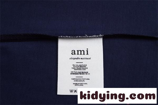 新品登場 多色展開 ミニ刺繍 軽量 定番 半袖Tシャツ AMI PARIS アミ パリス コピー-9