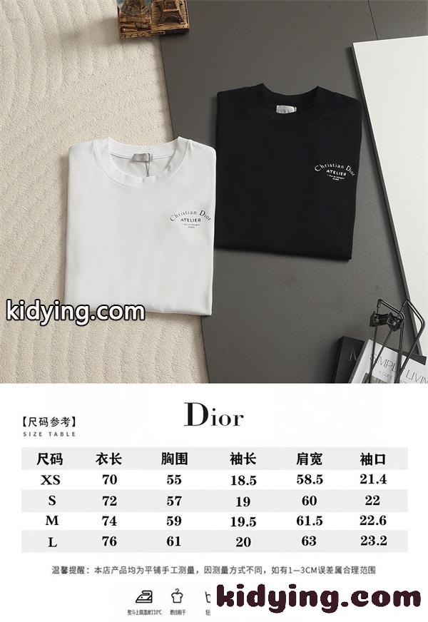 ミニロゴデザイン モノトーンスタイル シックコーデ DIOR ディオール コピー 半袖Tシャツ 清潔感のある印象-13