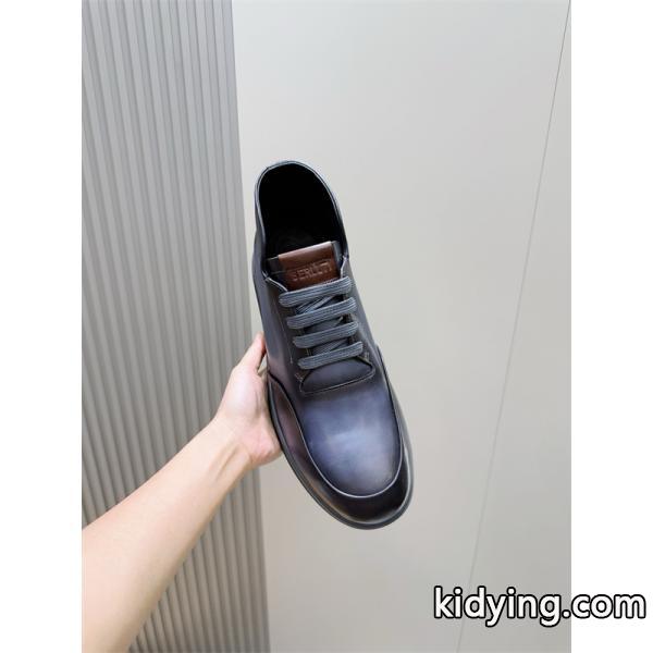 上質レザー レースアップ Berluti ベルルッティ コピー ショートブーツ 重厚感 演出-3