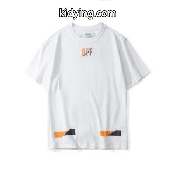 驚きの破格値 オシャレが楽しめる新品 吸汗性 春夏シーズンアイテム tシャツ 綿100% ブラック、ホワイト Off-Whiteオフホワイト 激安-1