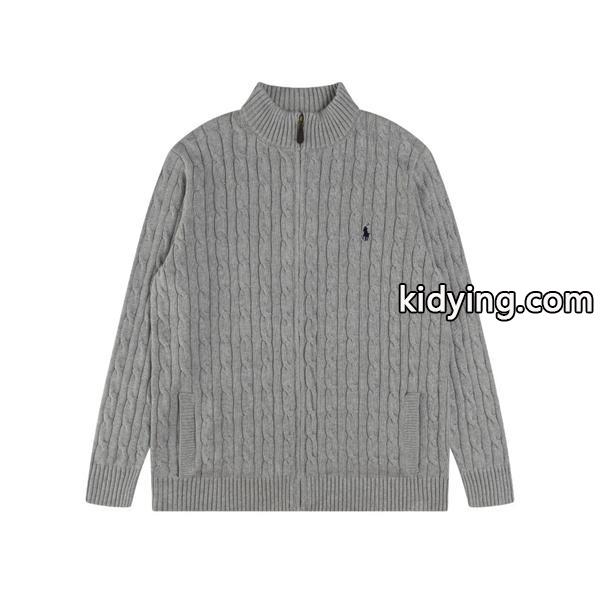 ホワイト × ネイビー × ブラック7 色 リブ柄 ジップニット ポロラルフローレン POLO RALPH LAUREN コピー 秋冬-4