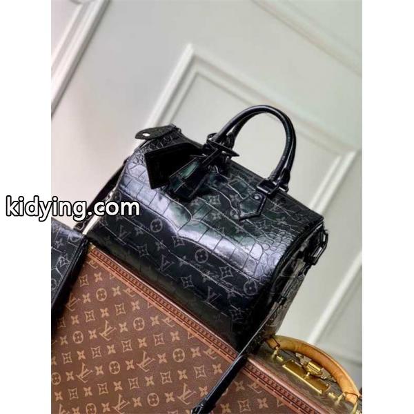 Louis Vuitton ルイ・ヴィトン コピー Speedy P9 30 スピーディ N87504 ブラック クロコダイルレザー 高品質 モノグラム ハンドバッグ-0