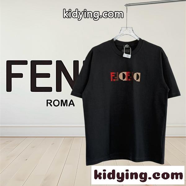 FENDI コピー フェンディ 半袖Tシャツ プリント クルーネック ベーシック人気モデル-0