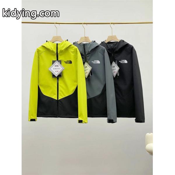 THE NORTH FACE 偽物 ジャケット スポーティ スタイリッシュ 防風 イエローグレー ノースフェイス-1