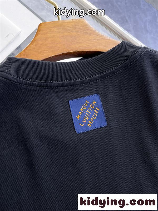 LOUIS VUITTON ルイヴィトン コピー 華やか刺繍デザイン 半袖Tシャツ フェミニンコーデ-4