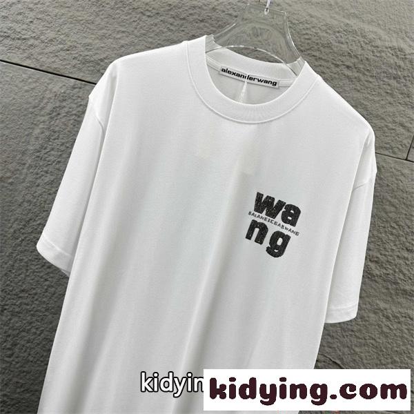バックプリントTシャツ Alexander wang ビッグロゴ アレキサンダーワン コピー 存在感 ルーズフィット 人気-3