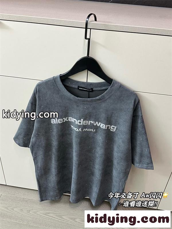 Alexander wang Tシャツ ヴィンテージ風 アレキサンダーワン コピー ゆるシルエット 韓国ストリート 夏人気-5