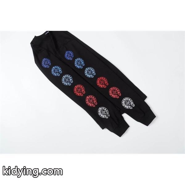 クロムハーツ コピー コンテンポラリー ミックスカラーデザイン 長袖Tシャツ サイドグラフィック CHROME HEARTS-0