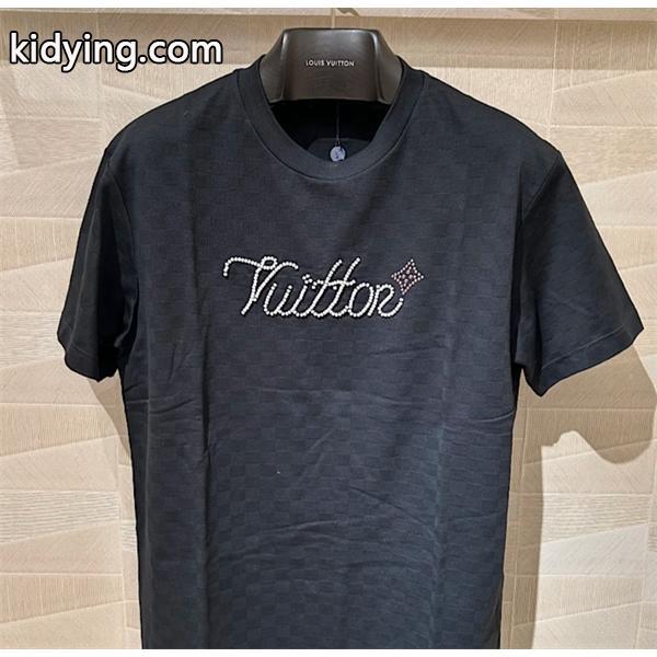 繊細で上品な印象 ヴィトン t シャツ コピーLOUIS VUITTONスーパーコピーブラック通気性抜群-0