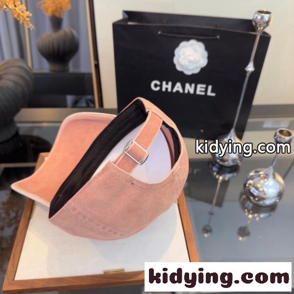 CHANEL シャネル 2026新作 CCロゴ刺繍ヴィンテージウォッシュベースボールキャップ コットン ユニセックス カジュアル 定番人気-4