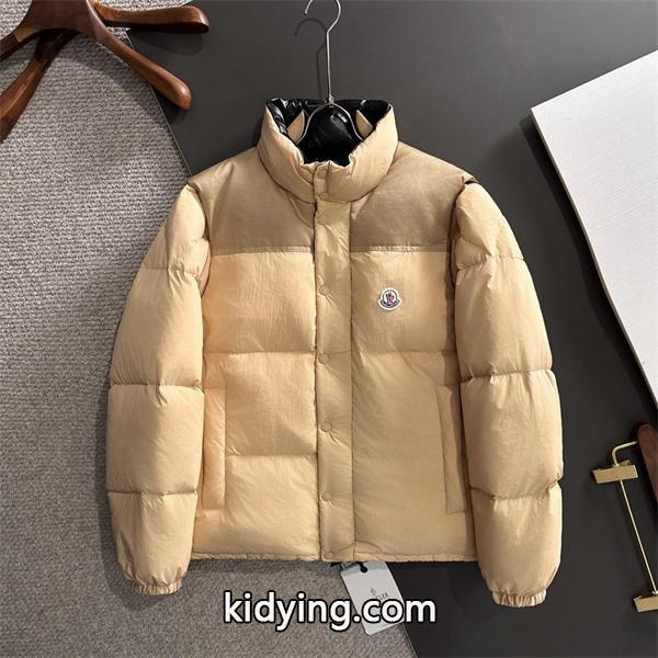 ベージュカラーブロック 立領 モンクレール コピー ダウンジャケット MONCLER 秋冬必須アイテム-0