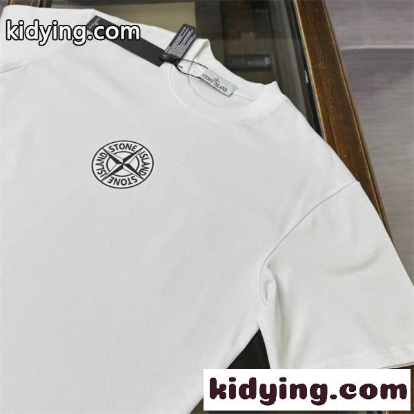 クルーネックTシャツ ミニロゴ入り 軽やかな着心地 STONE ISLAND ストーンアイランド コピー Tシャツ 休日コーデ 好評モデル-3