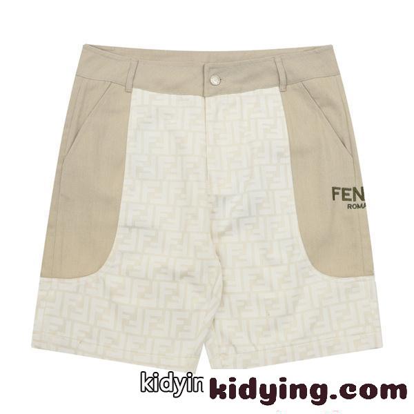FENDI フェンディ コピー 注目 ショートパンツ メンズ モノグラム柄 軽量素材-0