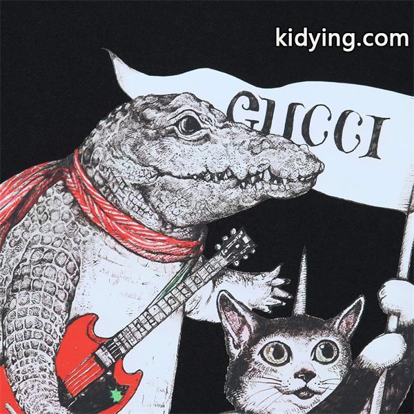 プリント パーカー ブラック ユーモラス 印象的 ストーリー GUCCI グッチ コピー-4