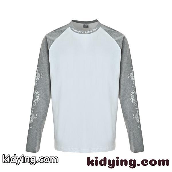 2026新作 N级品 Chrome Hearts  クロムハーツ ロングTシャツ 梵字ネック 配色デザイン 長袖Tシャツ コットン オーバーサイズ 人気アイテム-8