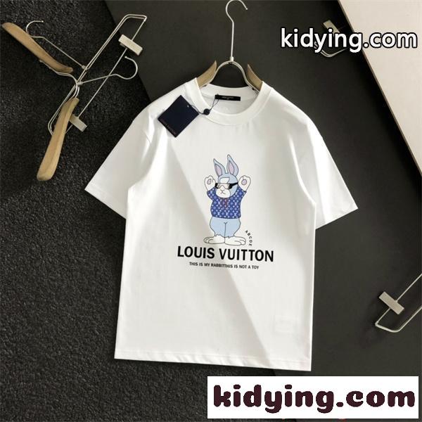 半袖Tシャツ プリント ルイヴィトン コピー 遊び心 ポップ 可愛い系 軽量 LOUIS VUITTON 快適-3