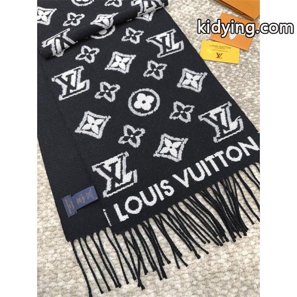 Louis Vuitton ルイ・ヴィトン 3Dモノグラム マフラー 羊毛×カシミヤ ロングスカーフ 34×200cm 高級ユニセックス冬物 防寒アイテム-4