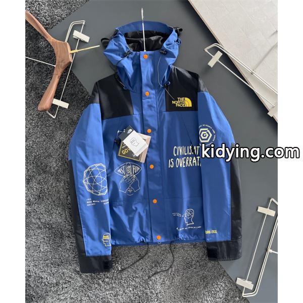 2021人気新作Suprem TNF Arc Logo Mountain パーカーコラボ ブルー品質保証コピー-0