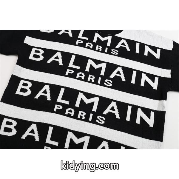 グリーン 满印ロゴ ニットセーター バルマン BALMAIN スーパーコピー 秋冬カラフルトレンディ-6