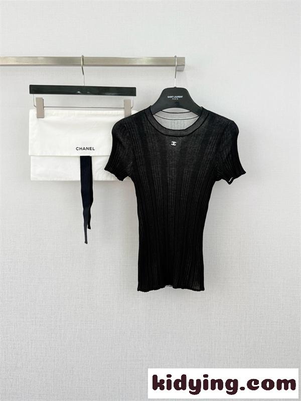 Chanel シャネルtシャツコピー26SSトレンド新作☆ニットウェア半袖エレガントスタイル４色-3