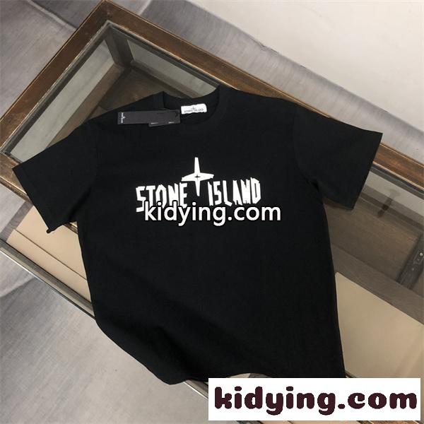 ストーンアイランド コピー 半袖Tシャツ プリント 存在感 ストリート カジュアル 快適コットン STONE ISLAND-0