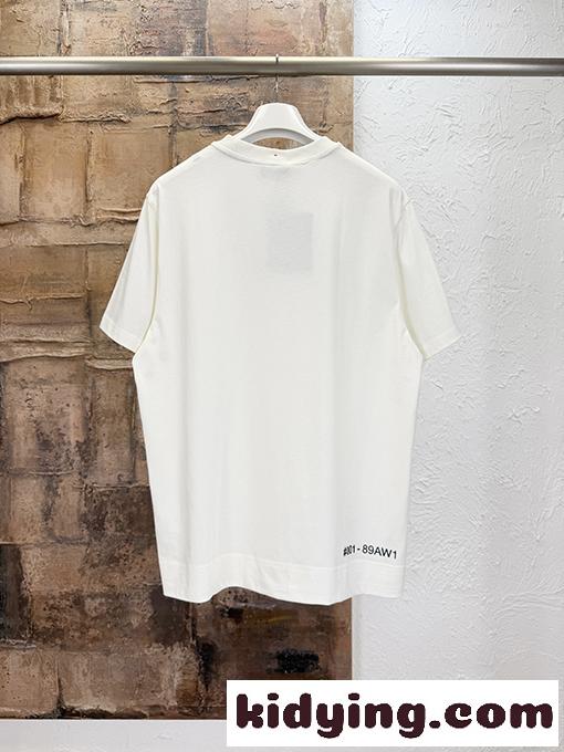 ホワイト ブラック 半袖Tシャツ MONCLER GRENOBLE モンクレール グルノーブル コピー 胸元ロゴプリント クルーネック シンプルカジュアル-6