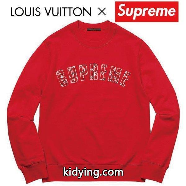 LOUIS VUITTON×Supreme ルイ・ヴィトン シュプリーム コラボ ロゴ スウェット トレーナー レッド :vitton-sup-item-0011:fashionplate Yahoo!ショップ - 通販ショッピング-0