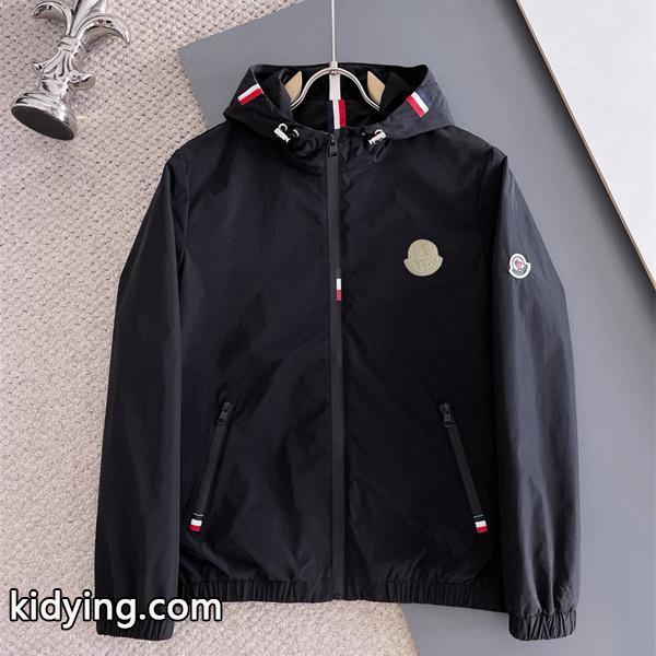 モンクレール MONCLER コピー フード付きナイロンジャケット メンズ ロゴワッペン 撥水 ライトアウター-0