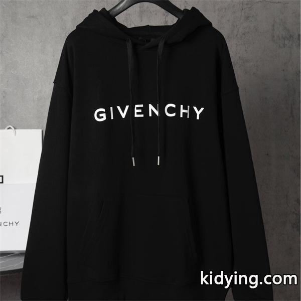 ブラック ホワイトロゴ パーカー ジバンシー GIVENCHY スーパーコピー 秋冬シンプル 印象的な 人気-0