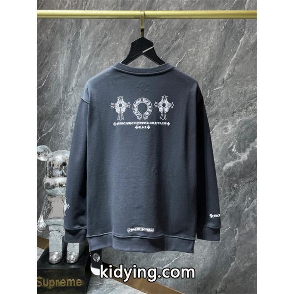 ダークグレー 洗練 スウェット 入手困難 秋冬希少アイテム クロムハーツ スーパーコピー Chrome Hearts パーカー-2