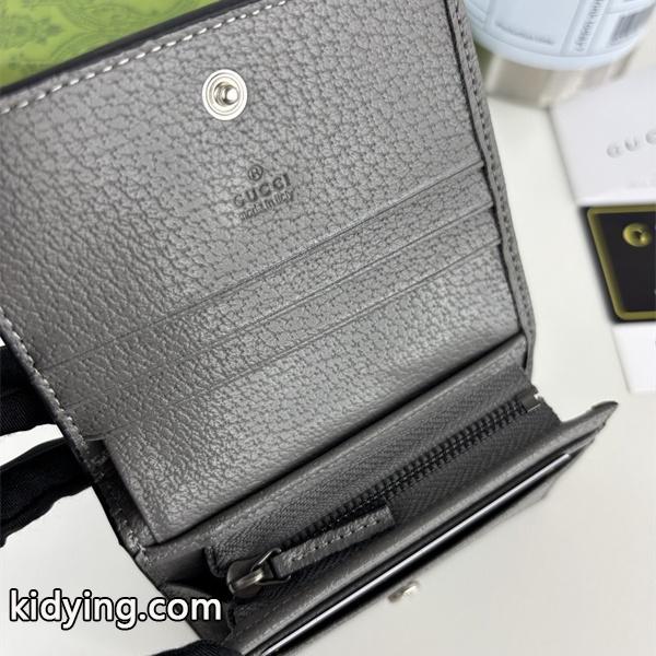 グッチ コピー 三つ折り財布 GGキャンバス ブラック コンパクトデザイン 高品質 GUCCI-1