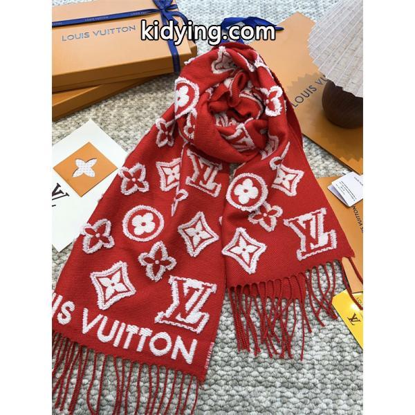 LOUIS VUITTON（ルイ・ヴィトン）3Dモノグラム マフラー 34×200cm ウール×カシミヤ×シルク ユニセックス 2025秋冬新作-3
