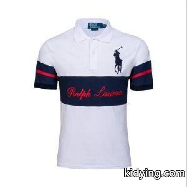 欧米の雰囲気が漂うPolo Ralph Laurenポロラルフローレンコピーロゴ付きメンズポロ半袖tシャツ激安-1