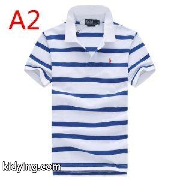 使い勝手も抜群!ポロ ラルフローレンコピーPolo Ralph Laurenメンズビジネス用ポロストライプ半袖tシャツ-1
