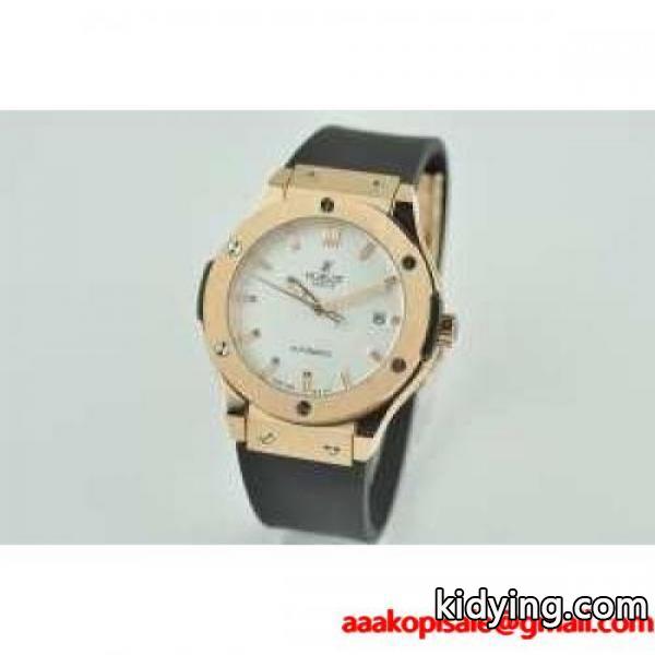 ウブロ 女性用腕時計 自動巻き 3針クロノグラフ 日付表示 ラバー 38MM ブラック_ウブロ Hublot_ブランド コピー 激安(日本最大級)-0