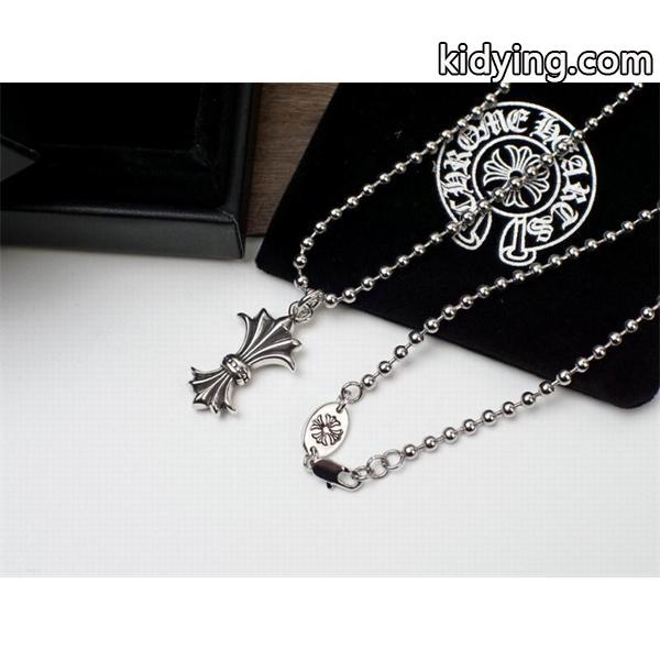 クロムハーツ 偽物 精緻 気品 シルバーネックレス クラシッククロス ペンダント CHROME HEARTS-0
