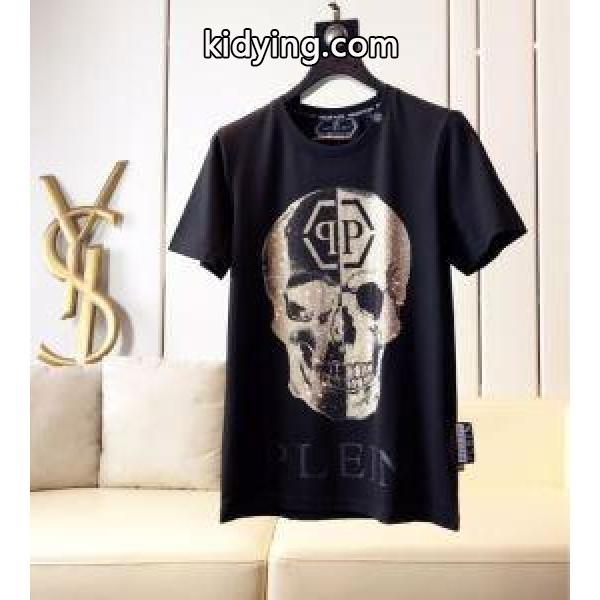 主張性もカジュアルさ Tシャツ/半袖 PHILIPP PLEIN 2色可選フィリッププレイン今流行りの最新コレクション_フィリッププレイン PHILIPP PLEIN_ブランド コピー 激安(日本最大級)-1