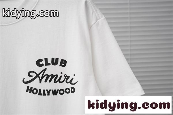 スクリプトロゴ フロントレタリング LAムード リピート人気 AMIRI アミリ コピー 半袖Tシャツ 高品質デザイン-12